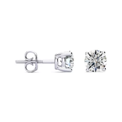 1.5 Carat G/H Color SI Round Diamond Stud Earrings in 14k White Gold by SuperJeweler
