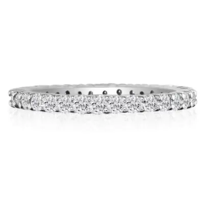 14k 3 Carat Diamond White Gold Eternity Wedding Band, GH SI3, G/H Color by SuperJeweler
