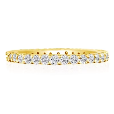 14k 3 Carat Diamond Yellow Gold Eternity Wedding Band, GH SI, G/H Color by SuperJeweler
