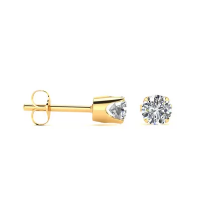 .33 Carat Genuine Natural Diamond Stud Earrings in Solid 14k Yellow Gold (.7 Grams),  by SuperJeweler