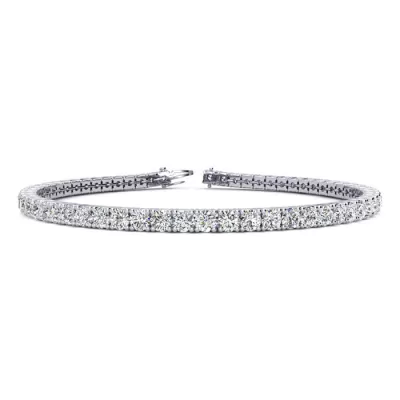 5.75 Carat Round E-F Colorless Diamond Tennis Bracelet in 14K White Gold (11.2 g), 7 Inch by SuperJeweler