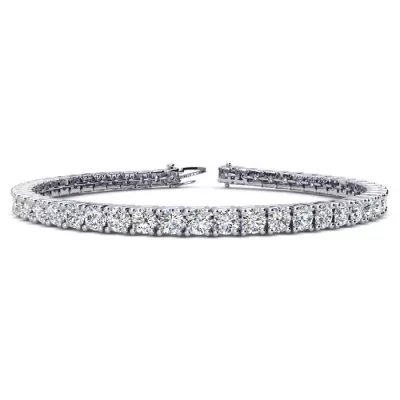 6 Carat Round E-F Colorless Diamond Tennis Bracelet in 14K White Gold (13 g), 7 Inch by SuperJeweler